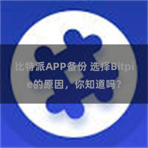 比特派APP备份 选择Bitpie的原因，你知道吗？