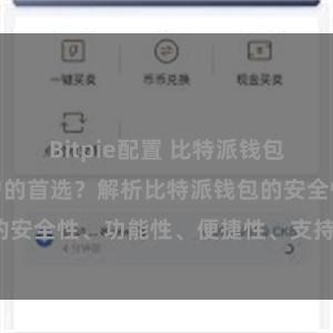 Bitpie配置 比特派钱包为何是专业用户的首选？解析比特派钱包的安全性、功能性、便捷性、支持性等优势。