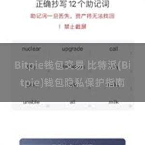 Bitpie钱包交易 比特派(Bitpie)钱包隐私保护指南