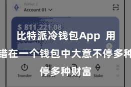   比特派冷钱包App  用户不错在一个钱包中大意不停多种财富