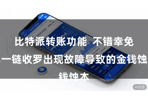 比特派转账功能  不错幸免单一链收罗出现故障导致的金钱蚀本